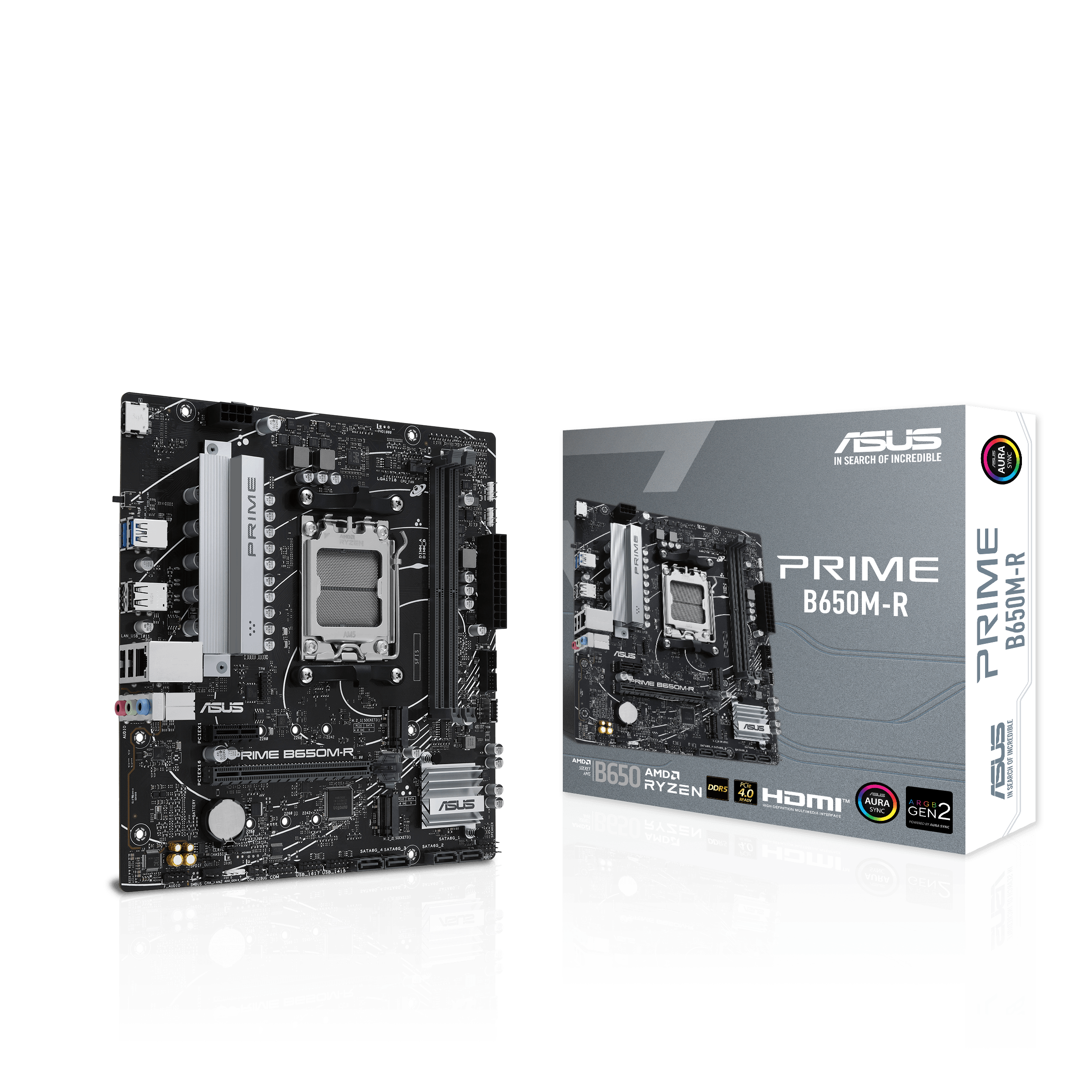 Материнская плата ASUS PRIME B650M-R, AM5, AMD B650, mATX