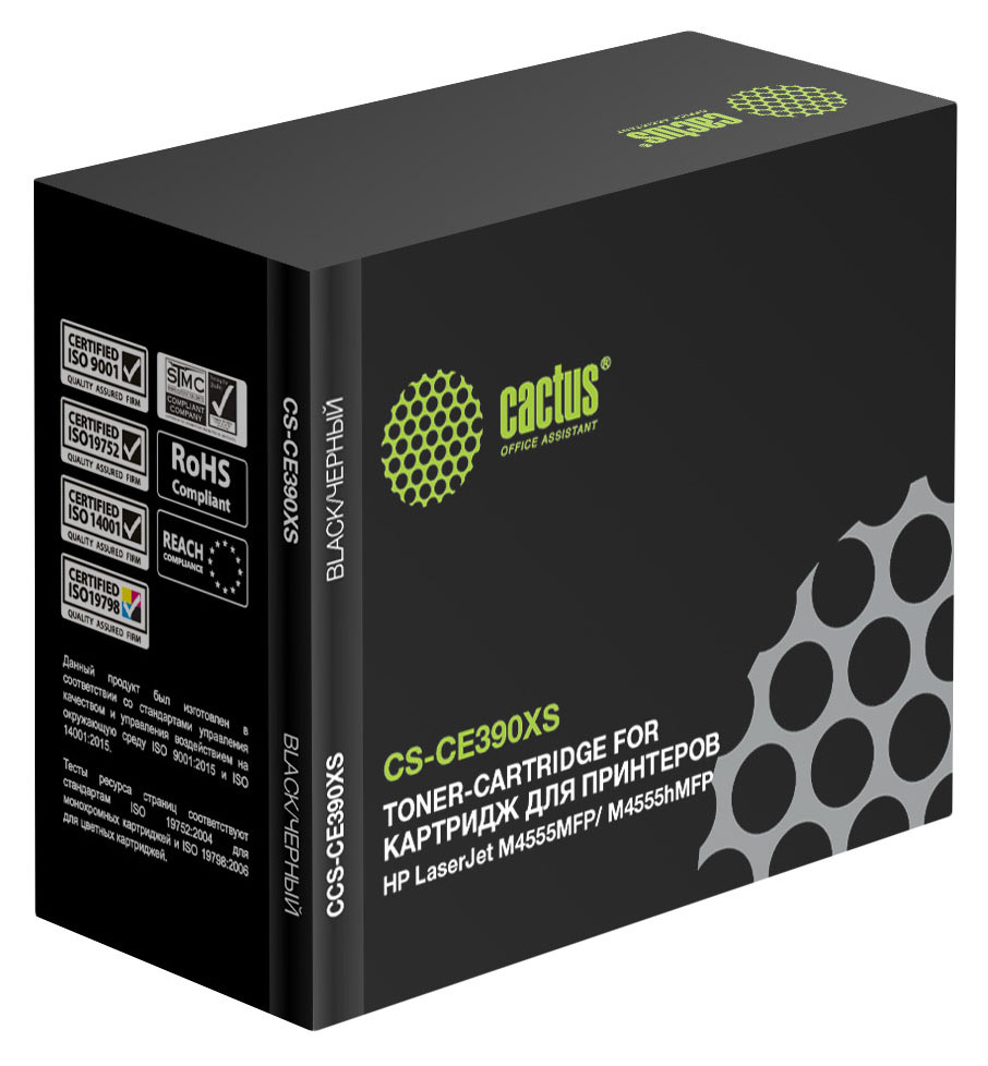 Картридж Cactus CS-CE390XS, черный, 24000 страниц