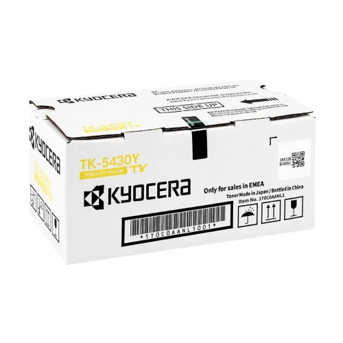 

Картридж лазерный Kyocera TK-5430Y/1T0C0AANL1, желтый, 1200 страниц, оригинальный для Kyocera ECOSYS PA2100cx/ECOSYS PA2100cwx/ECOSYS MA2100cfx/ECOSYS MA2100cwfx с чипом, TK-5430Y