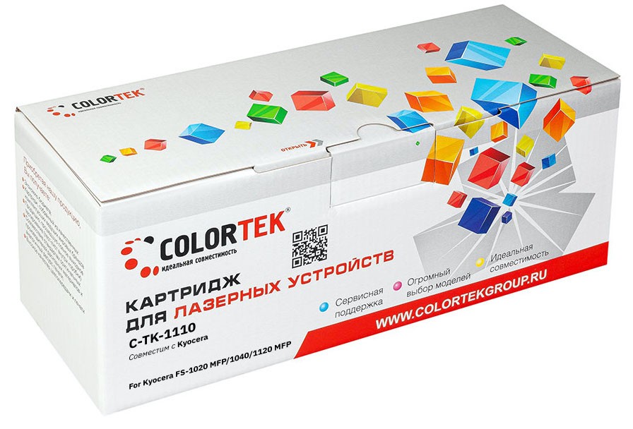 

Картридж лазерный Colortek CT-TK1110 (TK-1110), черный, 2500 страниц, совместимый для Kyocera FS-1020MFP/FS-1120MFP/FS-1040