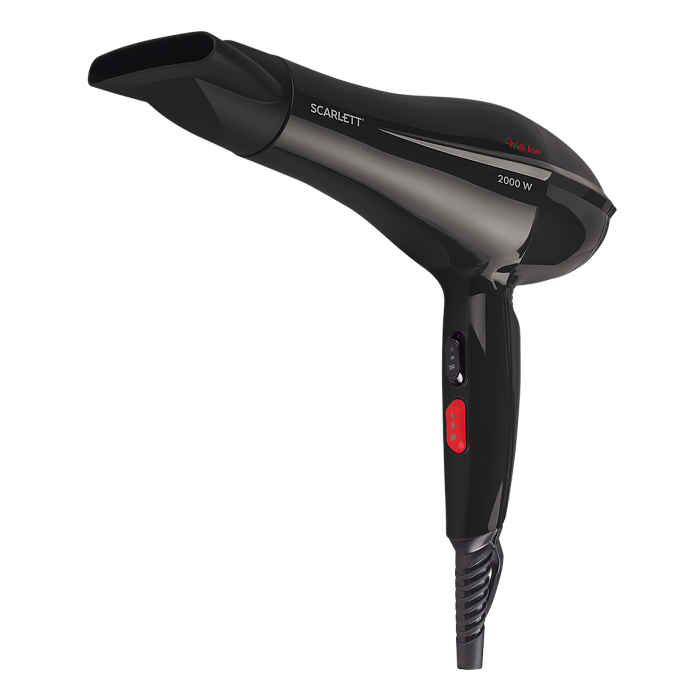 

Фен Scarlett SC-HD70I89 2 кВт, режимов: 3, ионизация, черный (SC-HD70I89), SC-HD70I89