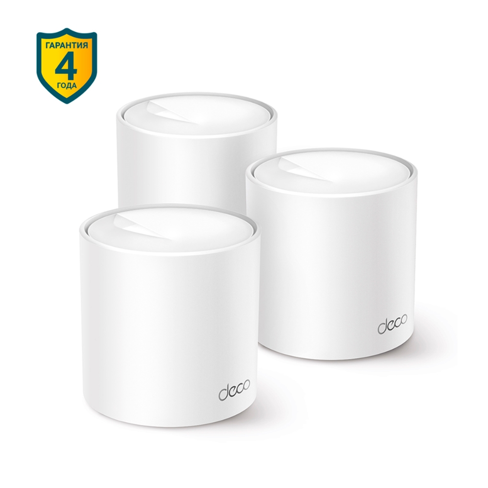 

Mesh система TP-LINK DECO X1500, 802.11a/b/g/n/ac/ax, 2.4/5ГГц, до 1501, LAN 1x1Гбит/с, WAN 1x1 Гбит/с, внутренних антенн: 2, комплект 3 (DECO X1500(3-PACK)), DECO X1500