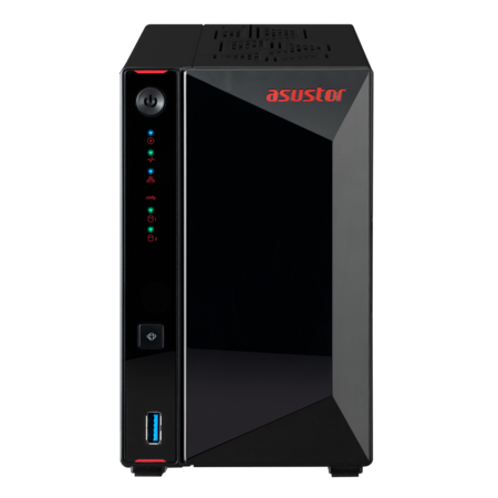 

Сетевой накопитель (NAS) ASUSTOR NIMBUSTOR 2 Gen2 (AS5402T), 2x2.5"/3.5" SATA3 HDD, 4-PCI-E, 2x2.5Гбит/c, HDMI, 3xUSB 3.X, Intel Celeron N5105/4x2 ГГц, DDR4 SODIMM 4Gb, 65W, (AS5402T), 2 Gen2 (AS5402T)