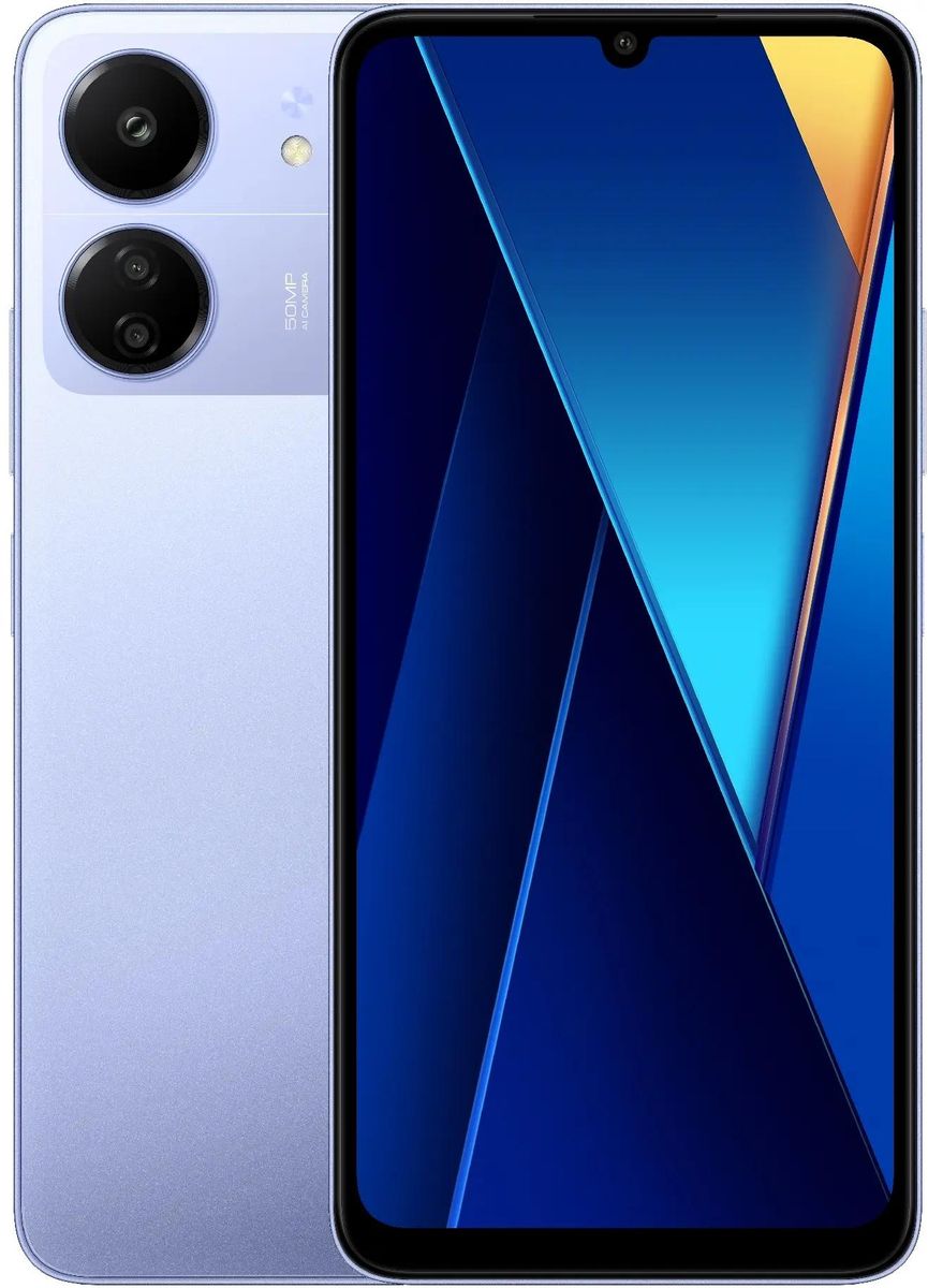 

Смартфон POCO C65, 6.74" 1600x720 IPS, MediaTek Helio G85, 6Gb RAM, 128Gb, 3G/4G, NFC, Wi-Fi, BT, 2xCam, 2-Sim, 5000 мА⋅ч, USB Type-C, Android 13, фиолетовый (51187), C65