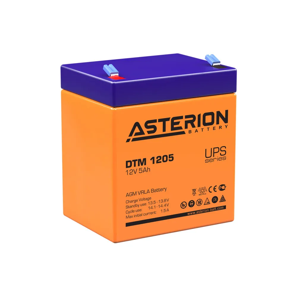 Аккумуляторная батарея для ИБП Asterion DTM 1205, 12V, 5Ah