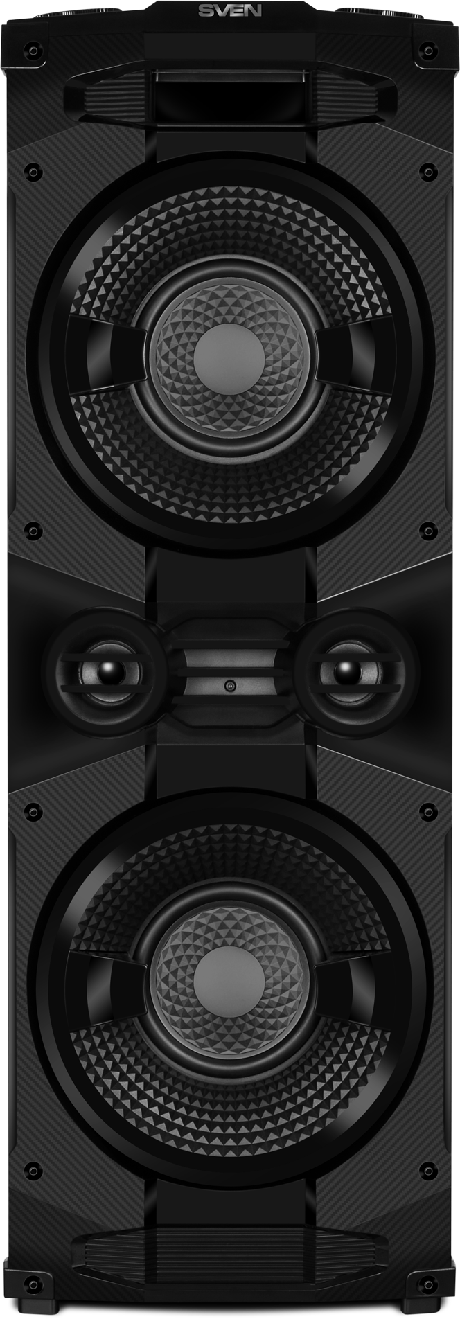 Портативная акустика 2.0 SVEN PS-1500 , 500 Вт, FM, AUX, Bluetooth, подсветка, черный (SV-022020)