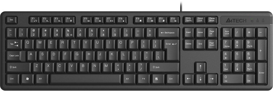

Клавиатура проводная A4Tech KR-3 , мембранная, USB, черный (KR-3 ), KR-3