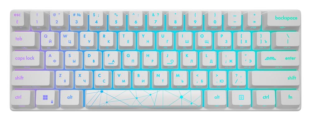 

Клавиатура проводная GMNG GG-KB505XW , механическая, подсветка, USB, белый (1910522), GG-KB505XW