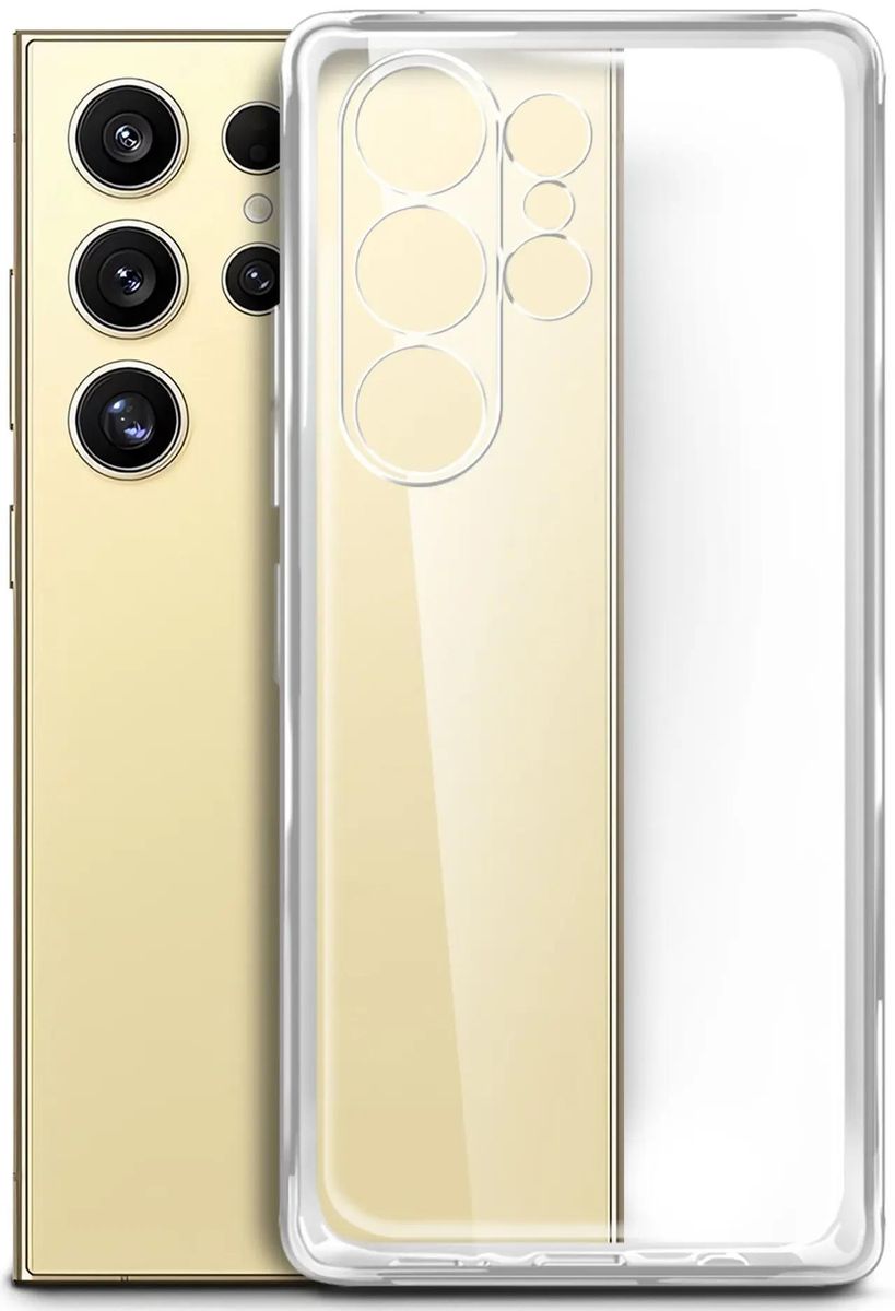 

Чехол-накладка BoraSCO для смартфона Samsung Galaxy S24 Ultra, силикон, прозрачный (72955)