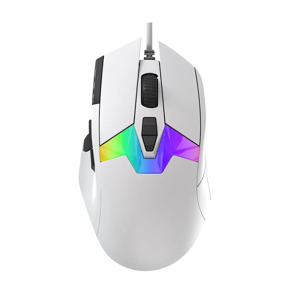 

Мышь проводная Dareu A980 , 26000dpi, оптическая светодиодная, USB, белый (A980 ), A980