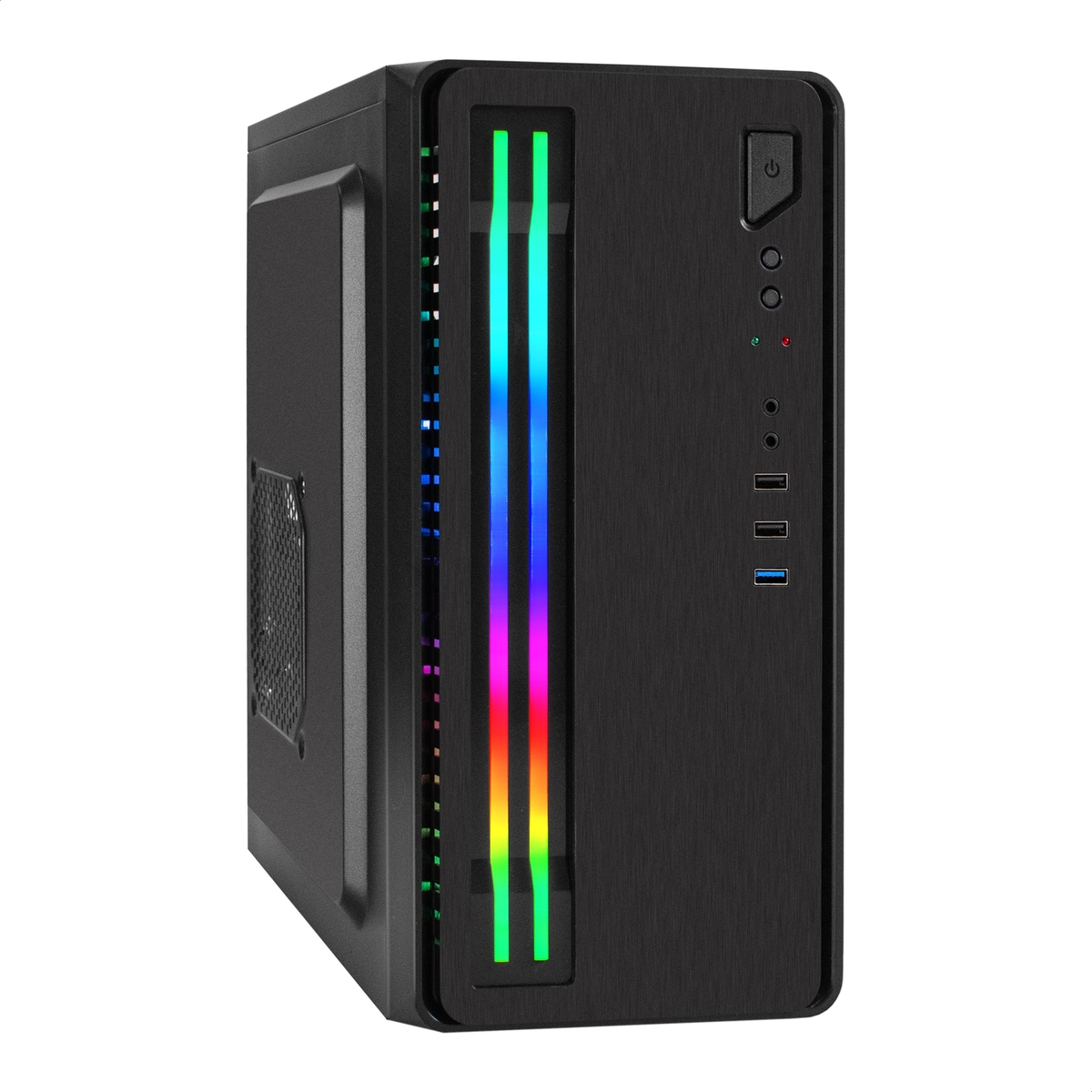 

Корпус ExeGate mEVO-7805-XP450, mATX, Mini-Tower, USB 3.2, RGB подсветка, черный, 450 Вт (EX296385RUS), mEVO-7805-XP450