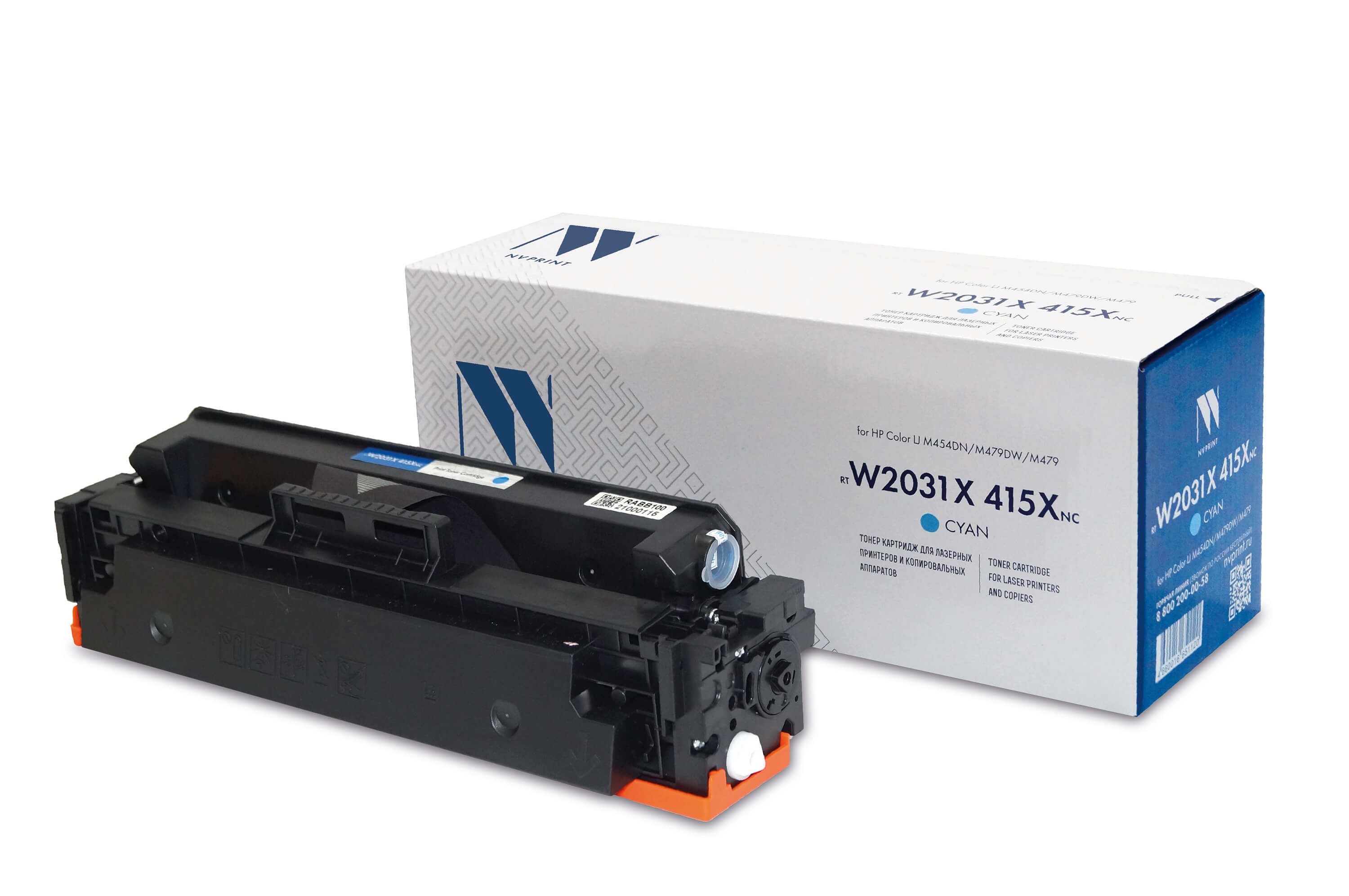 

Картридж лазерный NV Print NV-W2031X 415X C (№415X/W2031X), голубой, 6000 страниц, совместимый для CLJ M454DN/M479DW/M479 с чипом