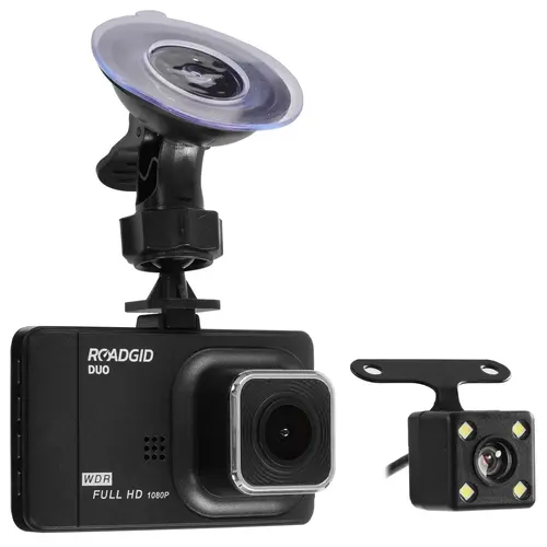 Видеорегистратор с выносными камерами ROADGID Duo, 2 камеры, 1920x1080 30 к/с, 140°, G-сенсор, microSD (microSDHC), черный (1044399)