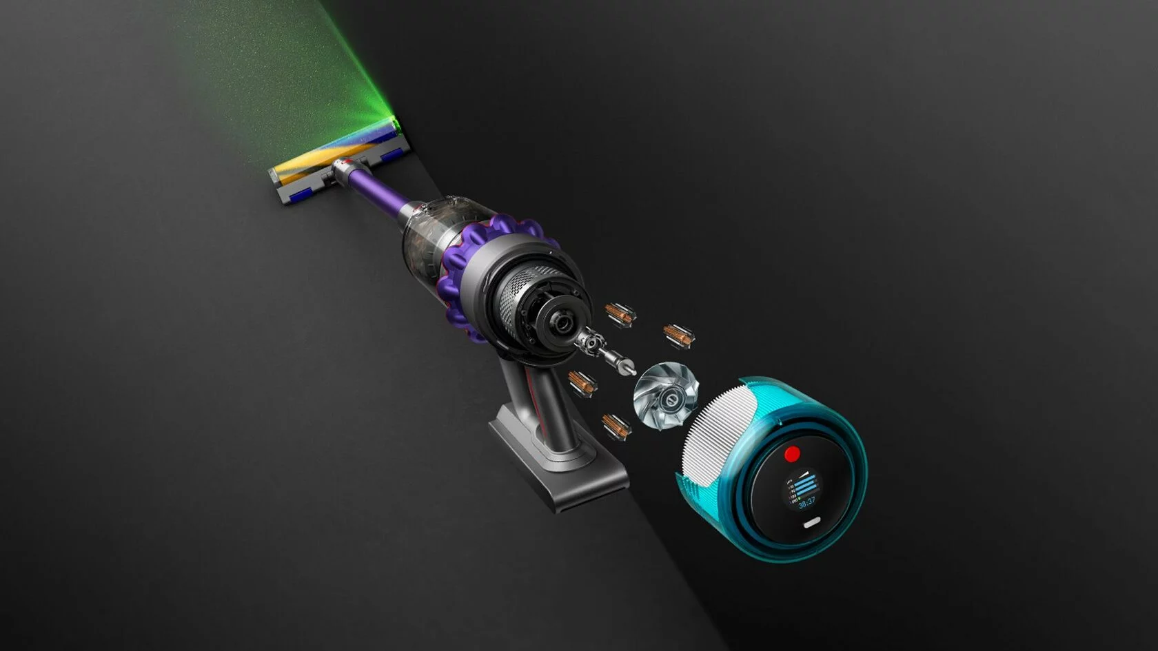 Вертикальный пылесос DYSON Gen5 Detect Absolute (SV23), 262 Вт, 1257601  купить по цене 98400 руб в Новосибирске в интернет-магазине e2e4