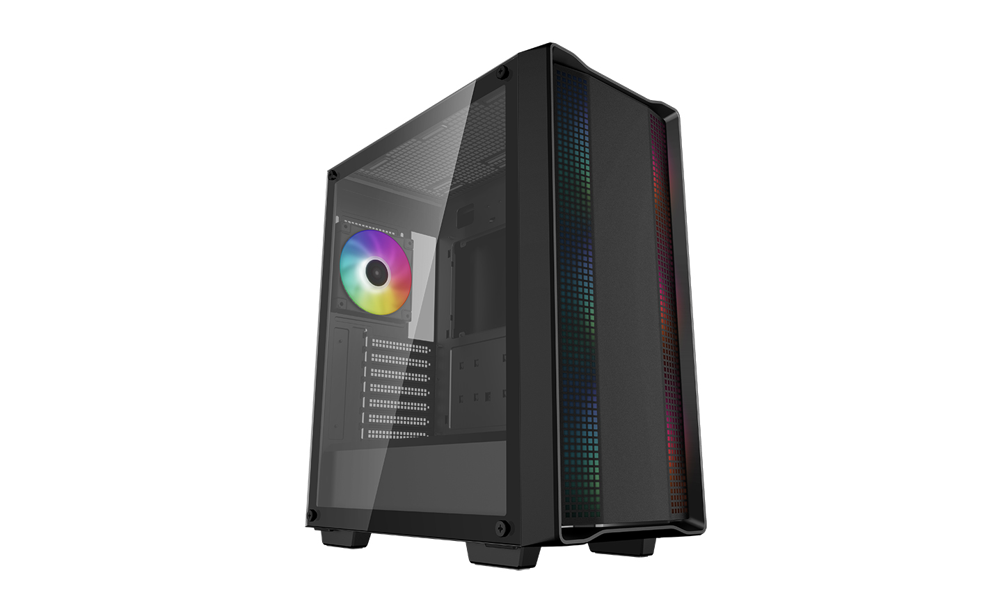 Корпус Deepcool CC560 ARGB V2, ATX, Midi-Tower, USB 3.0, RGB подсветка, черный, без БП (R-CC560-BKTAA4-G-2)