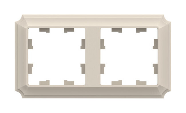

Рамка Systeme Electric AtlasDesign Antique, горизонтальная и вертикальная, 2-поста, бежевый (ATN100202)