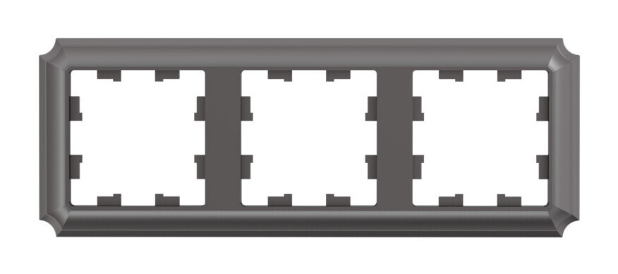 

Рамка Systeme Electric AtlasDesign Antique, горизонтальная и вертикальная, 3-поста, МОККО (ATN100603)