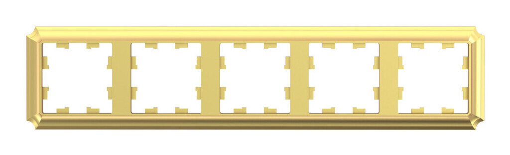 

Рамка Systeme Electric AtlasDesign Antique, горизонтальная и вертикальная, 5-постов, золото (ATN101605)