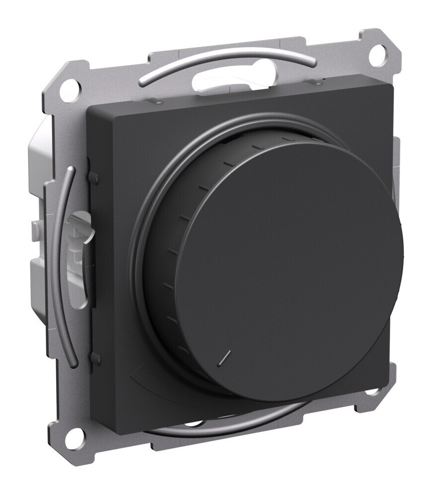 

Диммер Systeme Electric AtlasDesign, 1кл., скрытый монтаж, механизм с накладкой без рамки, базальт (ATN001423)
