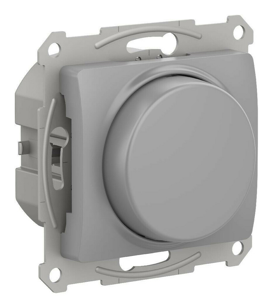 

Диммер Systeme Electric GLOSSA, 1кл., скрытый монтаж, механизм с накладкой без рамки, алюминий (GSL000323)