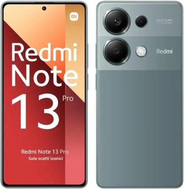 

Смартфон Xiaomi Redmi Note 13 Pro, 6.67" 1080x2400 AMOLED, MediaTek Helio G99 Ultra, 12Gb RAM, 512Gb, 3G/4G, NFC, Wi-Fi, BT, 3xCam, 2-Sim, 5000 мА⋅ч, USB Type-C, Android 13, зеленый (23117RA68G/53429), Redmi Note 13 Pro