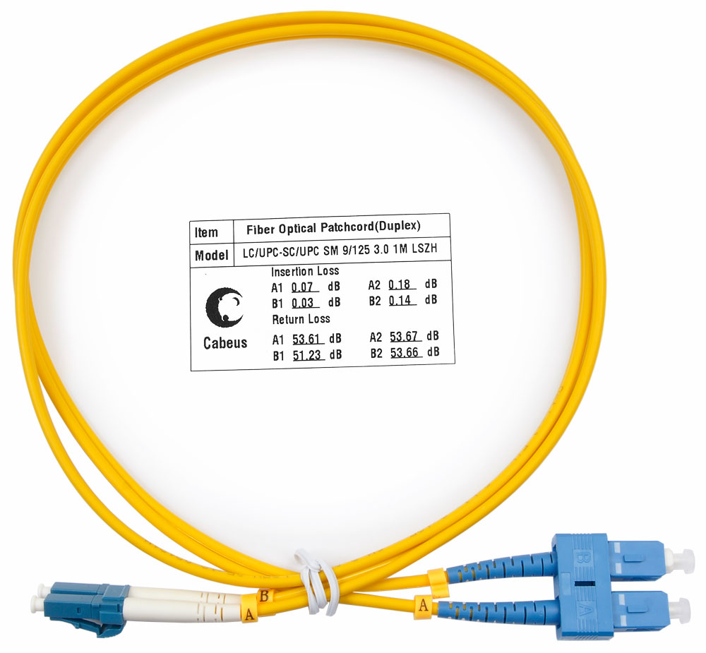 

Патч-корд оптический Cabeus FOP(d)-9-LC-SC-1m, LC/UPC-SC/UPC, одномодовый, 9/125, OS2, двойной, 1 м, LSZH, желтый (FOP(d)-9-LC-SC-1m), FOP(d)-9-LC-SC-1m