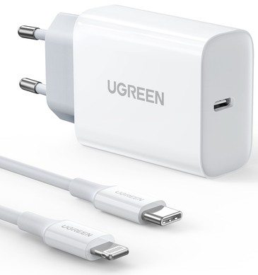 

Сетевое зарядное устройство UGREEN CD137 20 Вт, EU, USB type-C, Quick Charge, PD, белый (50698_), Lightning/Type-C, CD137