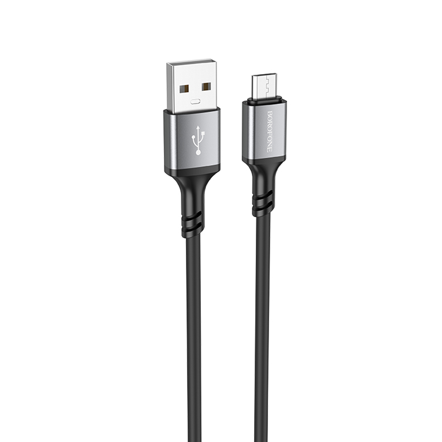 Кабель USB-Micro USB, плоский, 2.4А, 1 м, черный, Borofone Famous BX83 (6974443386387)