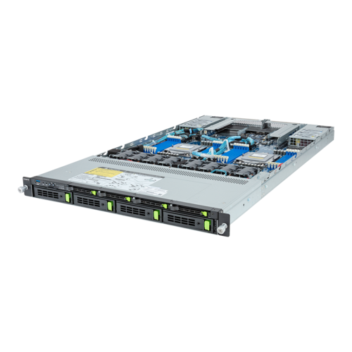 Серверная платформа Gigabyte R183-Z91, 2xSP5, 24xDDR5, 4x2.5/3.5 HDD HS, Redundant 2x1600 Вт 1U (6NR183Z91DR000AAD1)