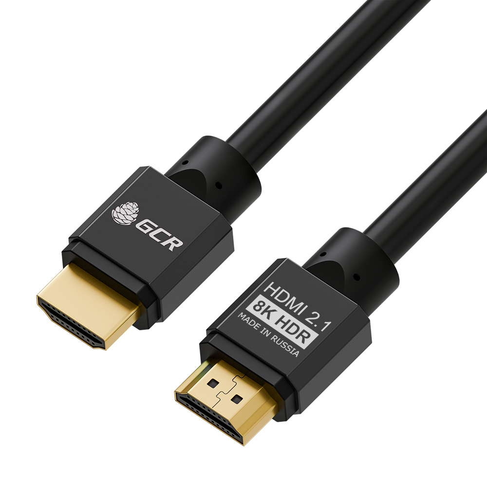 

Кабель HDMI(19M)-HDMI(19M) v2.1 4K/8K, экранированный, 1 м, черный Greenconnect (GCR-55548)