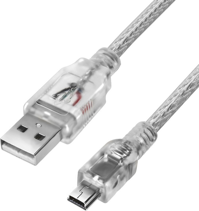 

Кабель USB 2.0(Am)-Mini USB 2.0(Bm), экранированный, 50 см, прозрачный, Greenconnect PROF (GCR-UM1M5P-BD2S-0.5m)
