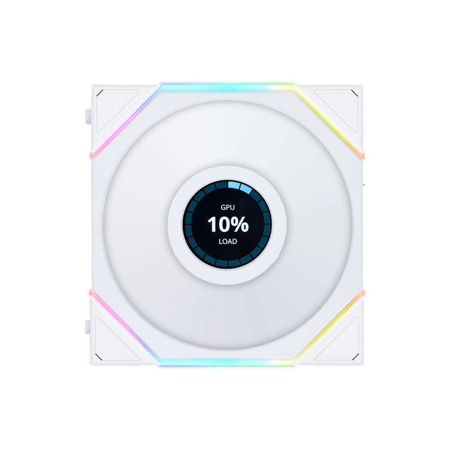 

Вентилятор Lian Li UNI Fan TL LCD 120, 120 мм, 1900rpm, 27 дБ, 4-pin PWM, 1шт, белый, ARGB подсветка (G99.12TLLCD1W.R0), TL LCD 120