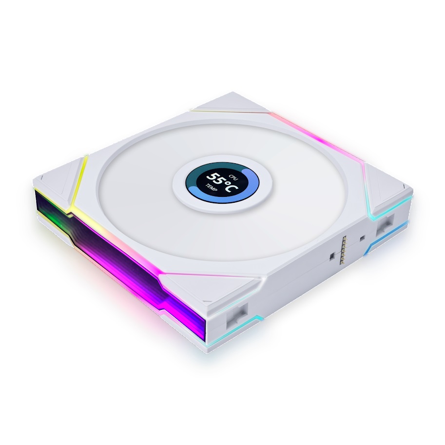 

Вентилятор Lian Li UNI Fan TL LCD 140, 140 мм, 1600rpm, 28.5 дБ, 4-pin PWM, 1шт, белый, ARGB подсветка (G99.14TLLCD1W.R0), TL LCD 140