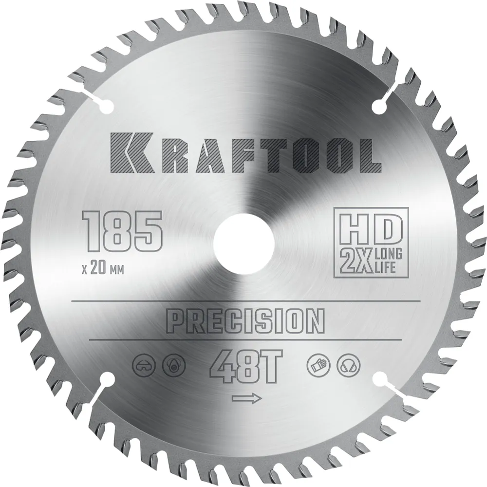 Пильный диск Kraftool Precission, ⌀185 мм x 20 мм по дереву