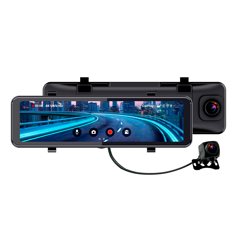 Видеорегистратор зеркало заднего вида TrendVision CarPlay Mirror, 2 камеры, 2560x1440 30 к/с