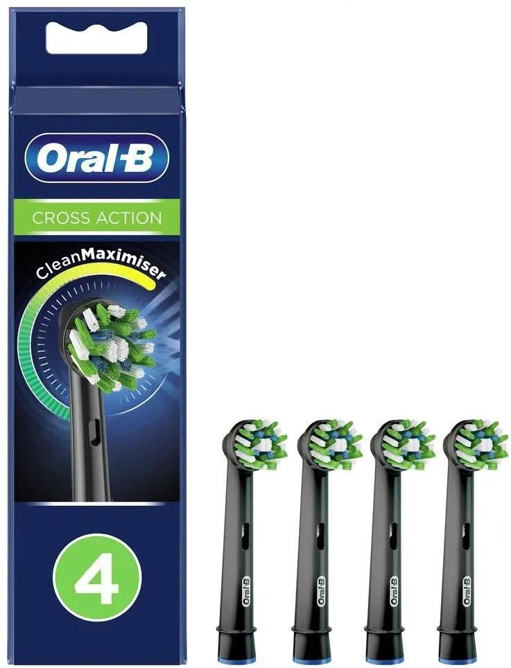 Набор насадок Oral-B Cross Action EB50BRB для Oral-B, черный, 4 шт