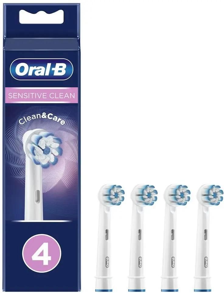 Набор насадок Oral-B Sensitive Clean EB60 для Oral-B, белый, 4 шт