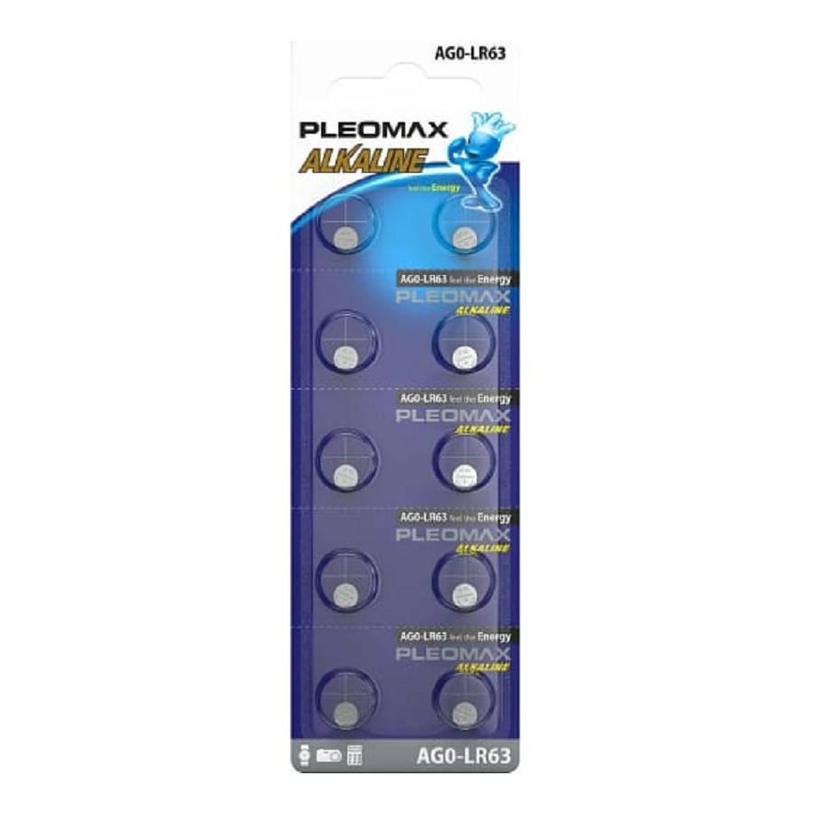 

Батарея Pleomax Button Cell, AG0 / 379A / LR521, 1.55V, 10 шт. (B0060995)
