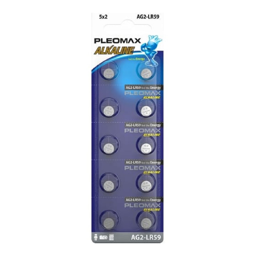

Батарея Pleomax Button Cell, AG2,396,LR726,LR59, 1.55V, 10 шт. (B0060998)