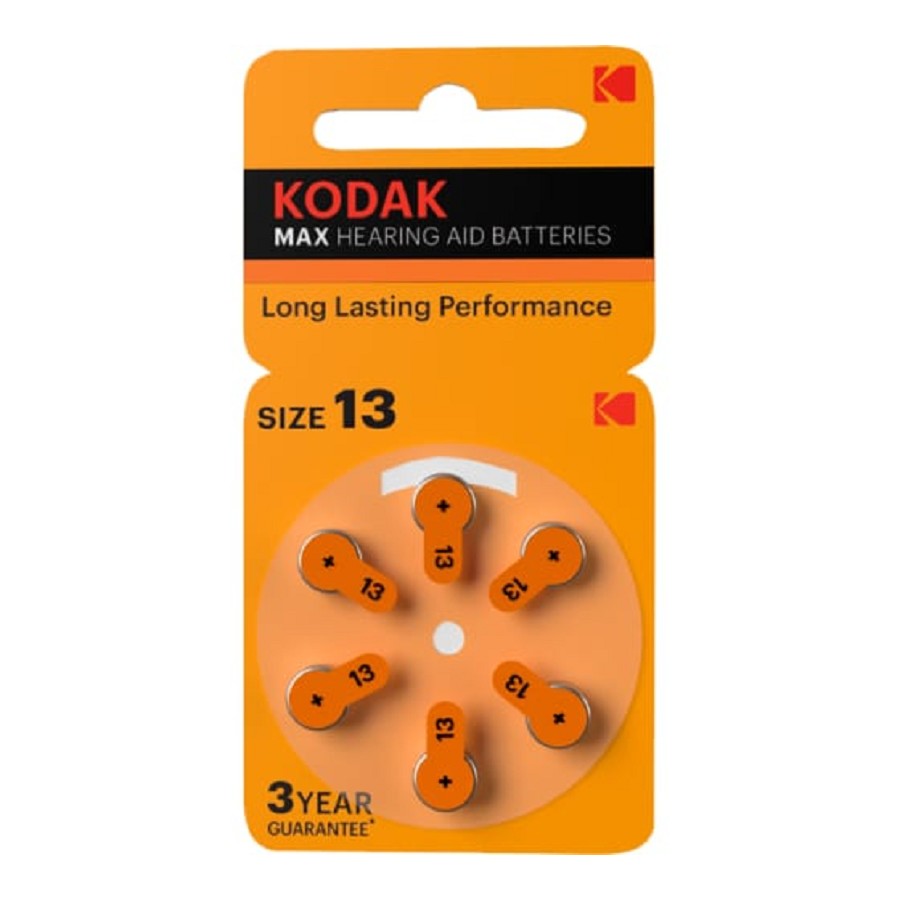 

Батарея Kodak Max Hearing Aid, ZA13, 1.4V, 6 шт. (B0051737)