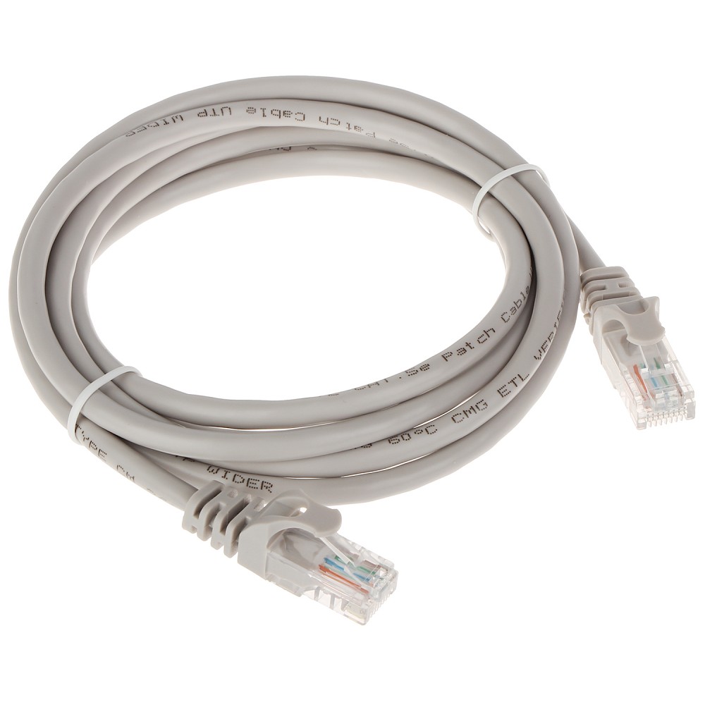 Патч-корд UTP кат.5e, 15 м, RJ45-RJ45, серый, CCA, Bion (BPC-U5E101-15M)