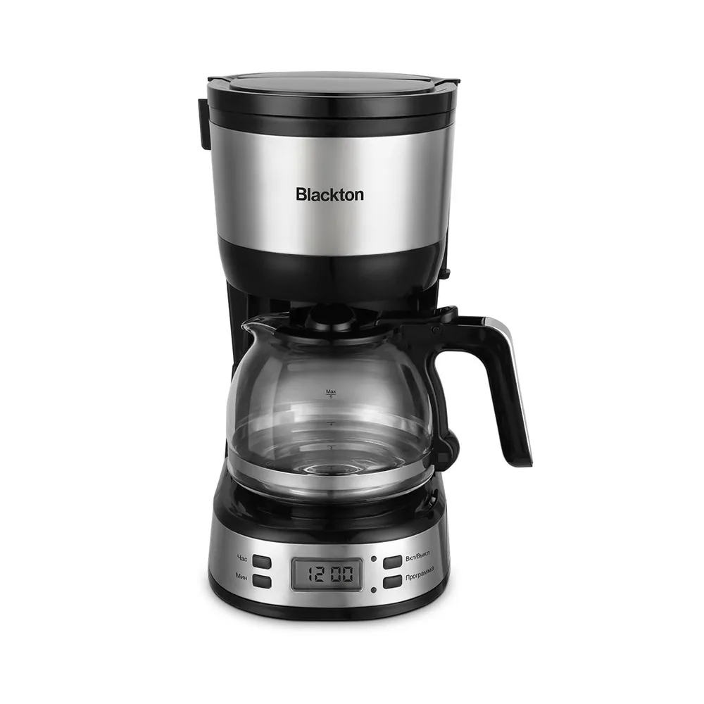 

Кофеварка капельная Blackton Bt CM1115, 600 Вт, кофе молотый, 600 мл/600 мл, дисплей, черный/серебристый, Bt CM1115