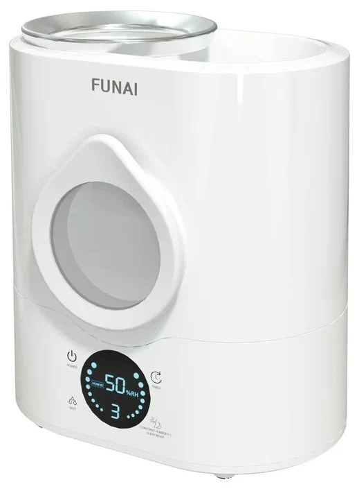 

Увлажнитель воздуха FUNAI USH-BE7251WС ультразвуковой 4л., до 20 м², 300 мл/ч, ароматизация, белый, BONSAI, USH-BE7251WС