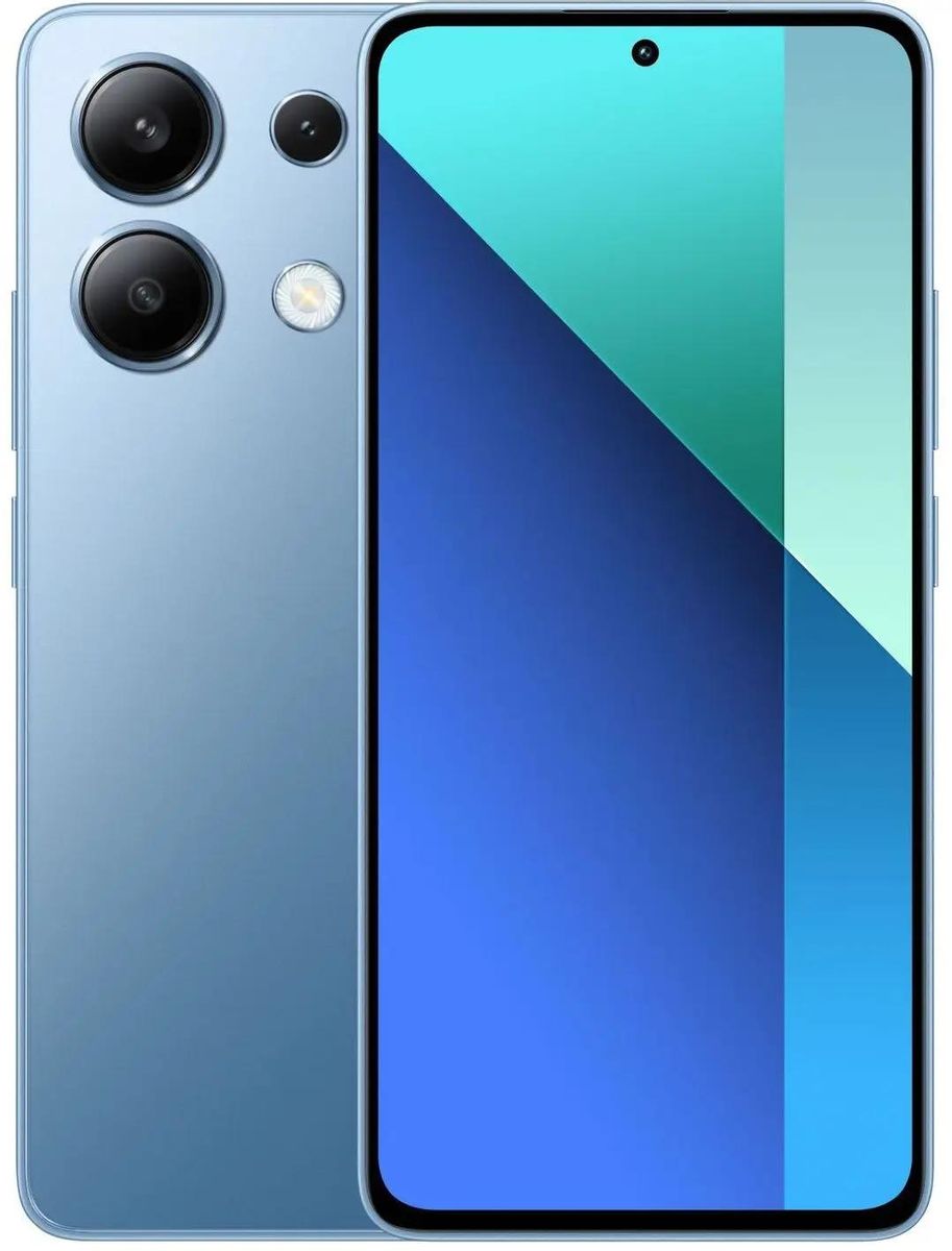 

Смартфон Xiaomi Redmi Note 13, 6.67" 2400x1080 AMOLED, Qualcomm Snapdragon 685, 8Gb RAM, 128Gb, 3G/4G, NFC, Wi-Fi, BT, 3xCam, 2-Sim, 5000 мА⋅ч, USB Type-C, Android 13, синий (52899/MZB0FXZRU), Redmi Note 13