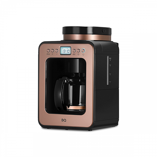 

Кофеварка капельная BQ CM7001, 600 Вт, кофе молотый / зерновой, 600 мл/600 мл, дисплей, розовое золото/черный, CM7001