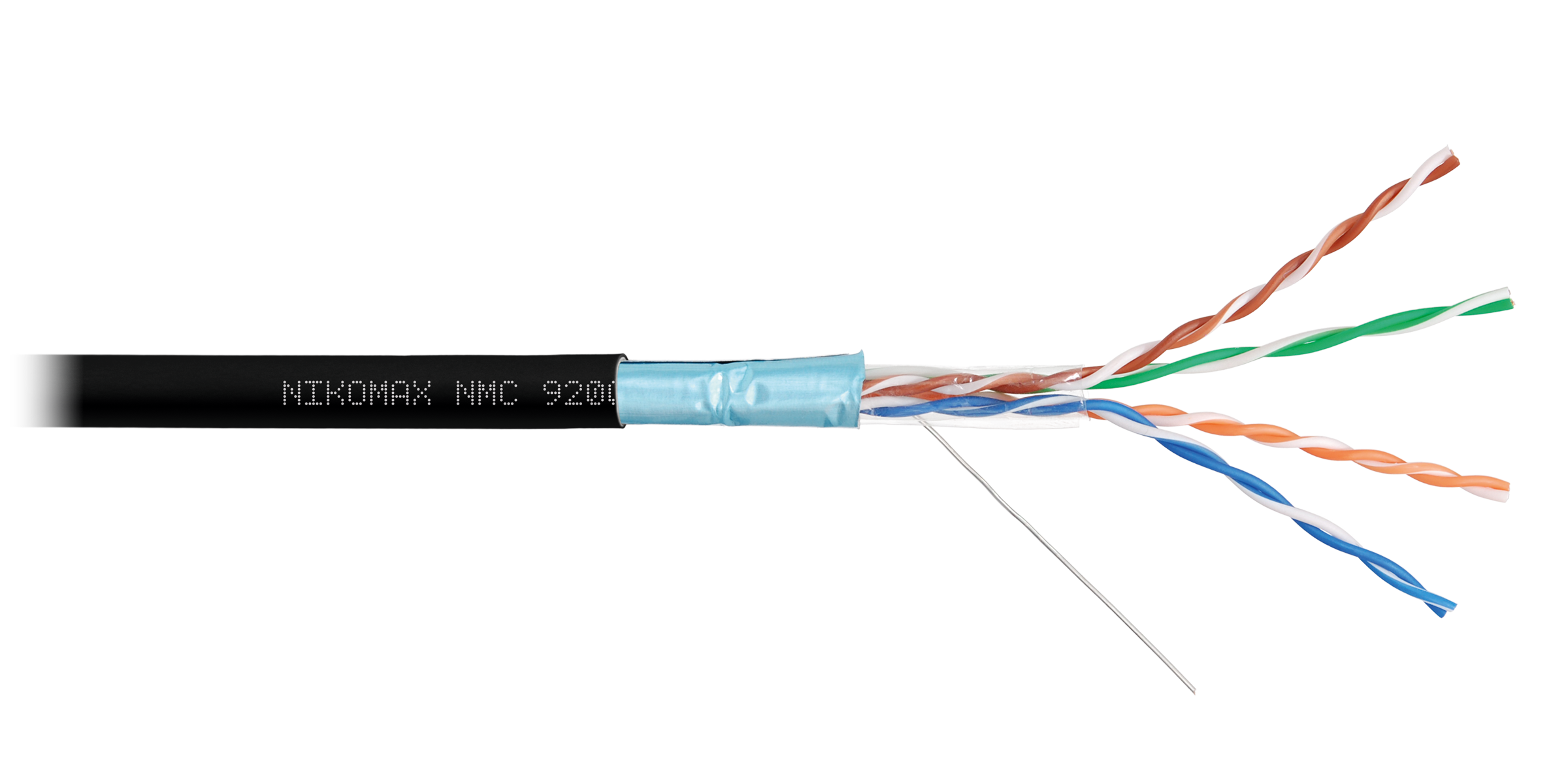 Витая пара FFTP кат.5e, 4 пары, CU, 0.52 мм, 305, внешний, одножильный, LSZH, черный, NIKOMAX (NMC 9200C-BK)