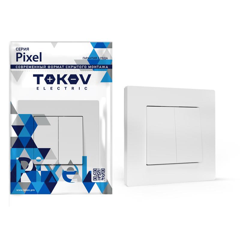 

Выключатель Tokov Electric Pixel TKE-PX-V2F-C01, 2кл., скрытый монтаж, в сборе, белый (TKE-PX-V2F-C01), TKE-PX-V2F-C01