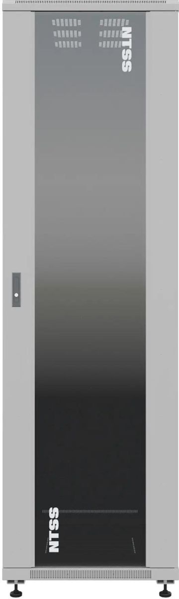Шкаф серверный напольный 22U 600x1000 мм, стекло/металл, серый, антивандальный, NTSS NTSS-R22U60100GS (NTSS-R22U60100GS)