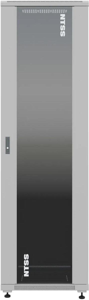 Шкаф серверный напольный 22U 600x600 мм, стекло/металл, серый, NTSS ПРЕМИУМ NTSS-R22U6060GS (NTSS-R22U6060GS)
