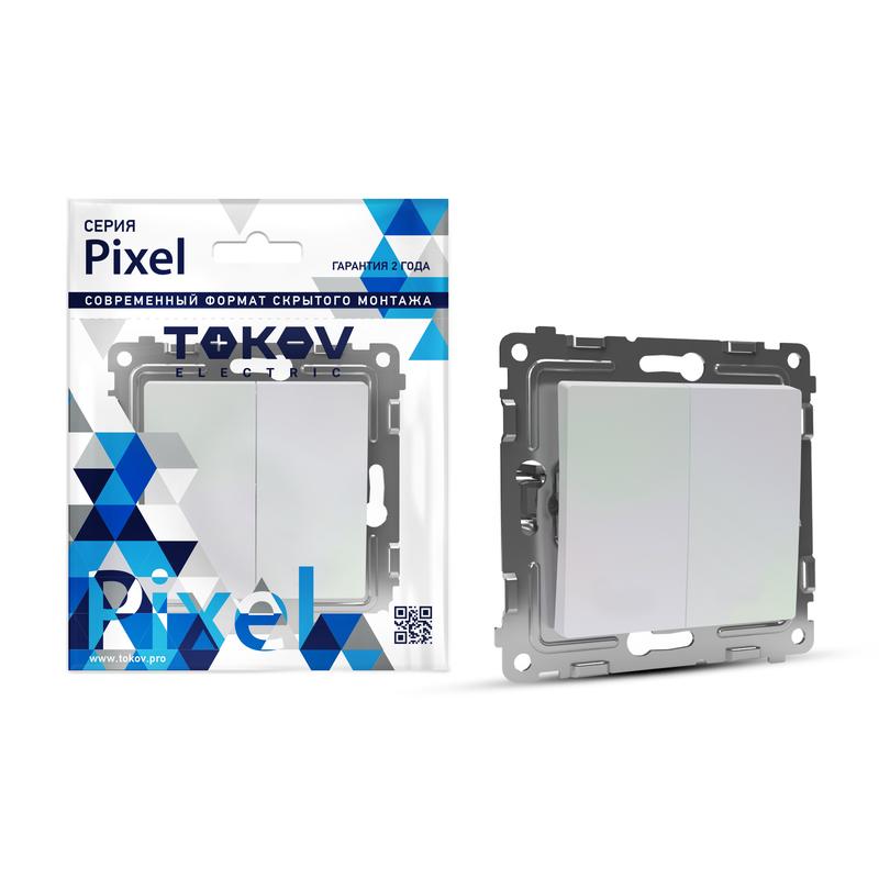 

Выключатель Tokov Electric Pixel TKE-PX-V2-C04, 2кл., скрытый монтаж, механизм с накладкой без рамки, Перламутровый (TKE-PX-V2-C04), TKE-PX-V2-C04